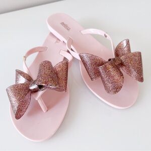 Melissa Harmonic Bow III Light Pink Flip Flop - Size 8 US